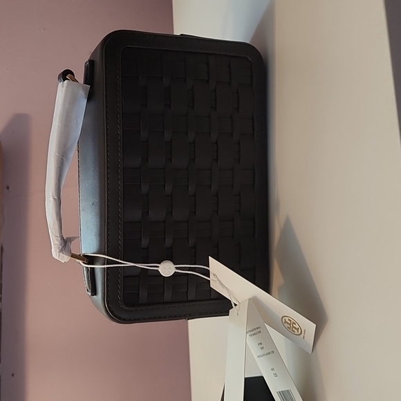 Tory Burch Britten Woven Small Top Handle Case - Picture 5 of 8